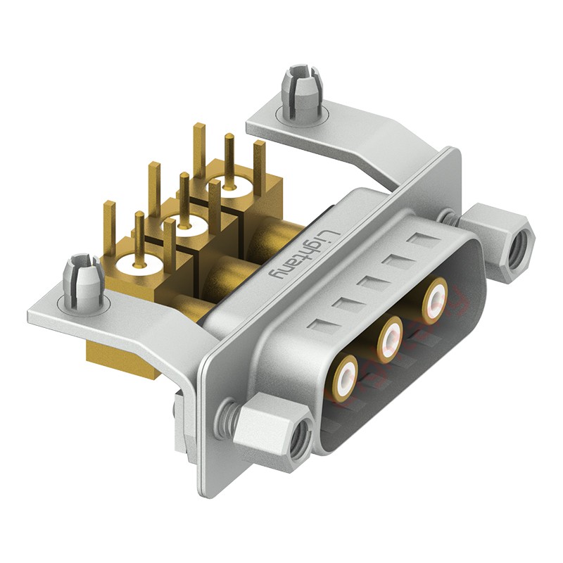 3W3公PCB彎插板/鉚支架11.6/射頻同軸50歐姆